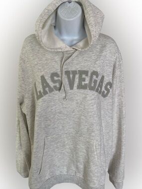Las Vegas Grey Pullover Hoodie Sweatshirt -L ash heather gray , NWT